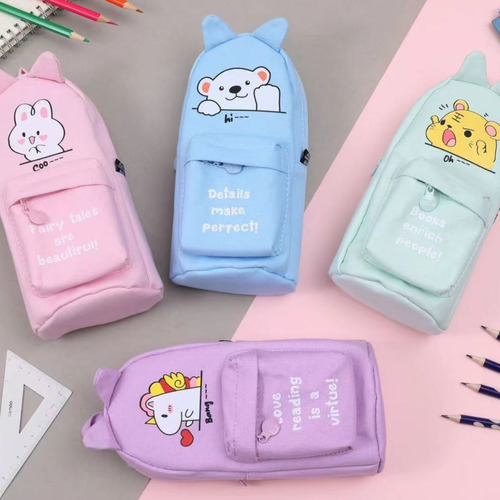 Estuche Escolar Estilo Mochila Kawaii