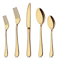 Comprar Juego De Cubiertos Dorados Para 8, Juego De Cubiertos Dorado