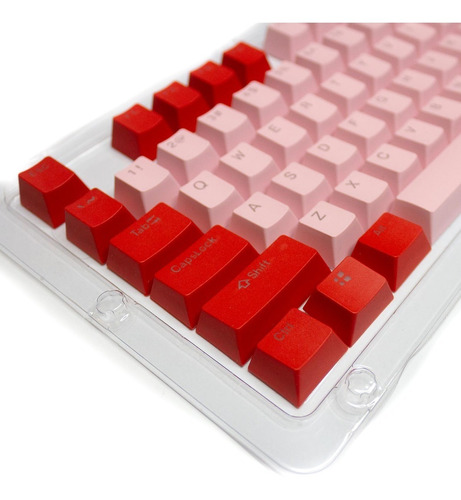 Imagen 1 de 3 de Keycaps Set Color Rojo + Rosado Pastel