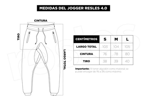 Imagen 3 de 3 de Buzo Jogger Resles Pitillo Slim Fit C/cierres Gimnasio