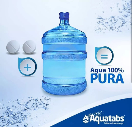 Imagen 7 de 8 de Kit X 30 Tabletas Purificadoras De Agua Aquatabs 3 Litros