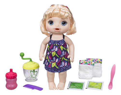 Muñeca Baby Alive, Bebé Ricas Comiditas. Rubia