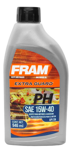 Aceite Multigrado Para Motor 15w40 Extra Guard Fram 946 Ml