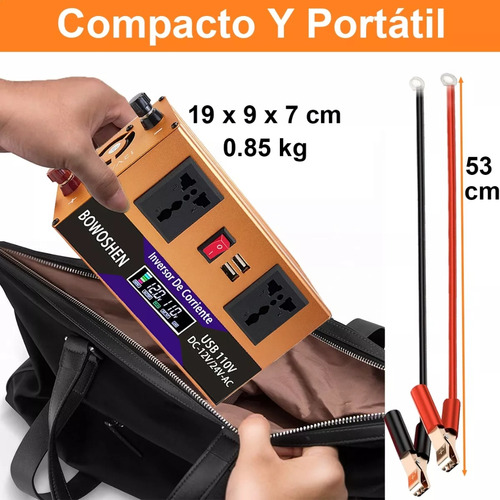 Inversor De Corriente 2000wats Altapotencia Autos 12v A 110v