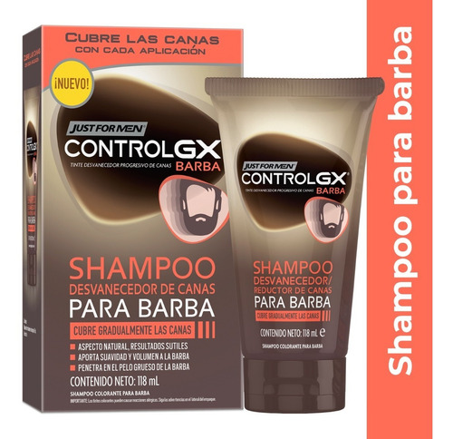 Just For Men Control Gx Barba Shampoo Desvanecedor De Canas