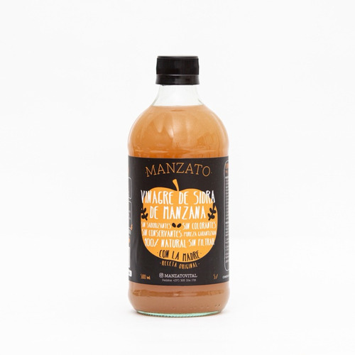 Vinagre De Manzana Orgánico Con La Madre - L a $50