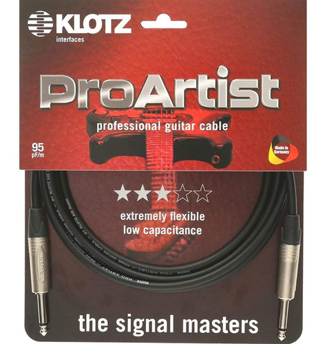 Cable De Instrumento Klotz Pron090pp - 9 M. Recto