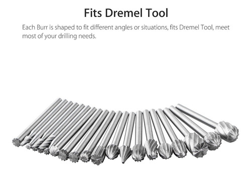 Set De 20 Herramientas Hss, Lima Rotatoria Para Madera,