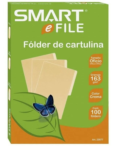 Folder Tamaño Oficio Crema 100 Piezas 