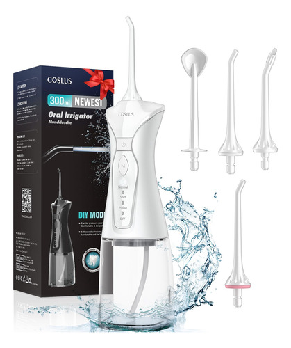 Flosser Dental De Agua Para Dientes: 4 Modos Inalambrico Por