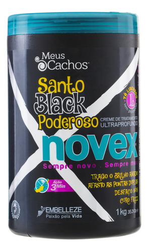  Creme de tratamento Novex Meus Cachos Santo Black Poderoso 1kg