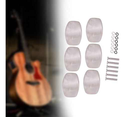 6pcs Botón Tono De Guitarra Eléctrica De Plástico Inicio