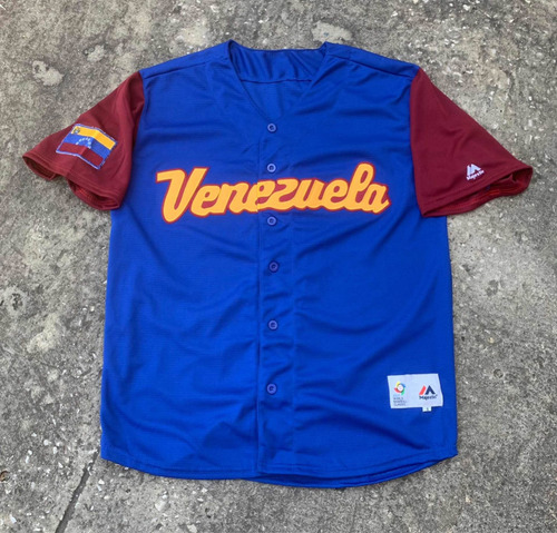 Imagen 2 de 9 de Camiseta Azul De Venezuela Clásico Mundial De Béisbol 2017