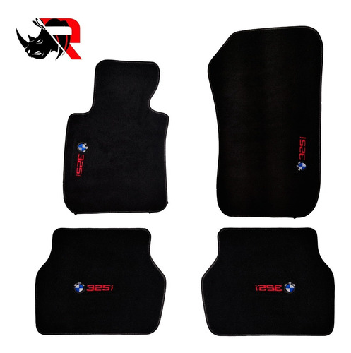 Imagen 6 de 6 de Tapete Automotriz Compatible Con Bmw 325i / Rojo / M2