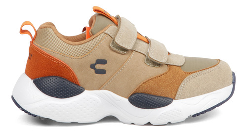 Tenis Para Niño Cómodos Ajuste De Velcro Charly Taupe Tallas 15-21 Mod. 1069913