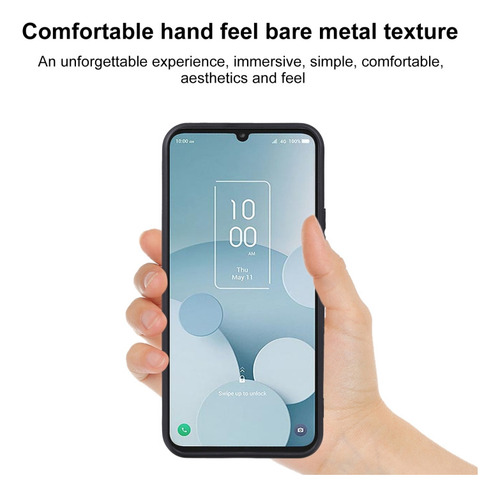 Zt Funda De Teléfono Tpu Negra Para Tcl 40 Xl