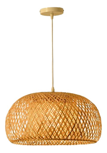 Lámpara Colgante Creativa De Bambú Tejida A Mano
