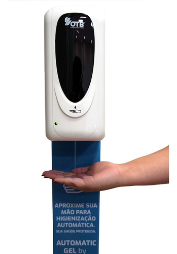 Imagem 2 de 10 de Totem Personalizado Para Álcool Em Gel Sem Colocar As Mãos