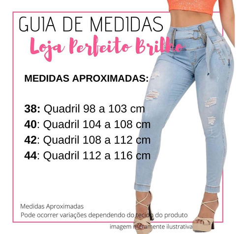Imagem 3 de 3 de Calça Rhero Jeans Feminina Levanta Bumbum Bojo Rhero Lycra