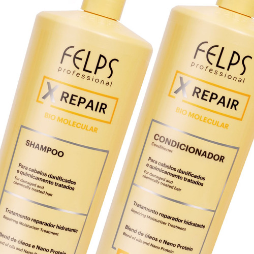 Felps Xrepair Kit Bio Molecular Shampoo + Cond + Máscara