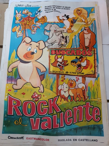 Afiche De Cine Original 1553- Rock El Valiente