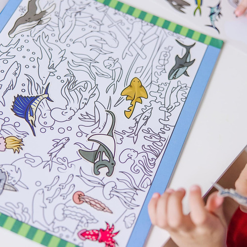 Melissa Doug Seek And Find Bloc De Pegatinas, Animales (má