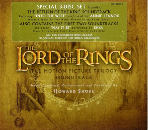 The Lord Of The Rings Trilogy Soundtrack 3 Discos Cd Versión Del Álbum Edición Limitada