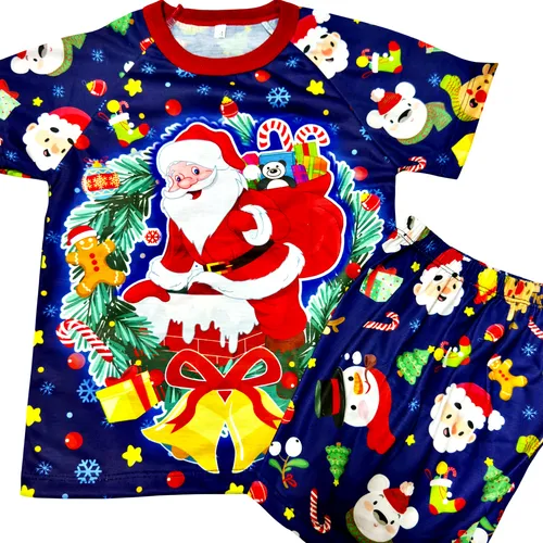 comprar Pijama Conjunto Remera Y Short Navideños  Diseños Unisex