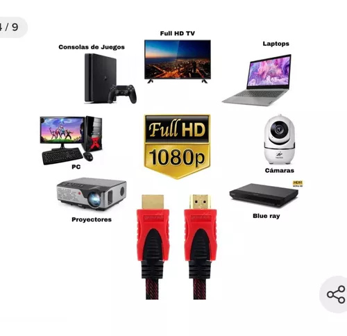 Cable Hdmi 10 Metros Mallado 1080p Full Hd Tv Doble Filtro