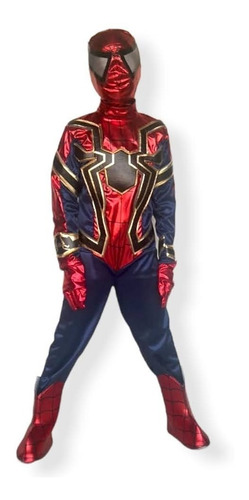 Disfraz Iron Spider Metálico Marvel Adolescente T. 10 Y 12