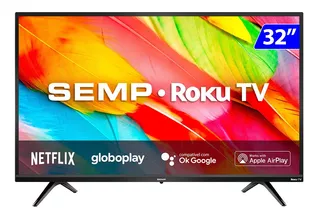 Smart Tv Led 32 Polegadas Hd Wi-fi Usb Hdmi Roku Semp Tcl