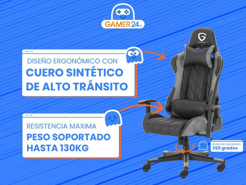 Silla Gamer Reclinable Cuero Ecológico Blaster 381 Tgh