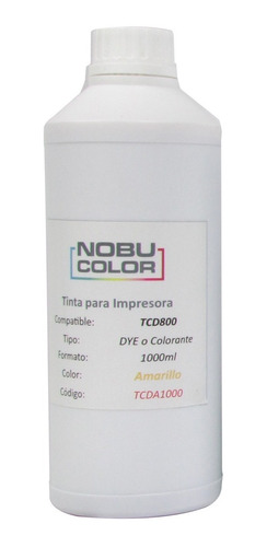 Botella Tinta Dye 1000 Ml. Para Cano Colores A Elección