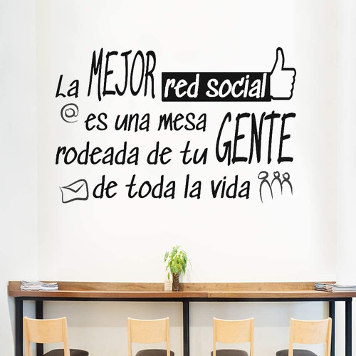 Decorativo Mejor Red Social Gente Vinilandia