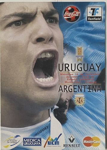 Uruguay Vs Argentina, Folleto Del Partido, 2001, Ez2c1