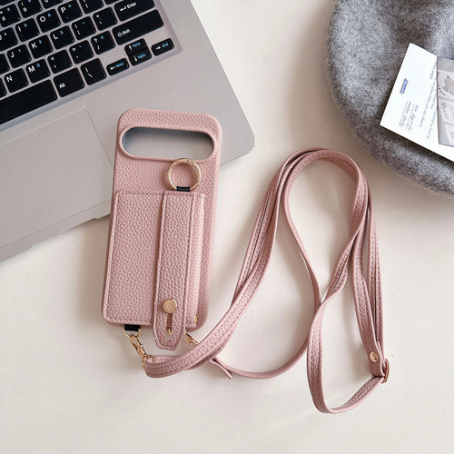 Funda De Piel Tipo Cartera Con Correa De Muñeca Con Tarjetero Para Google Pixel 9 8 7 6 Pro 8a 7a 6a 5g