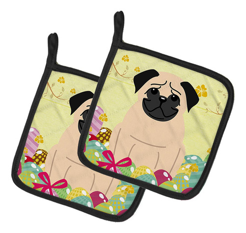 Carolines Treasures Bb6008pthd Huevos De Pascua Pug Fawn Par