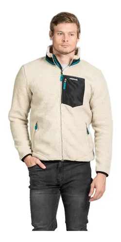 Campera Corderito Bordada Moda Hombre Mistral 70051
