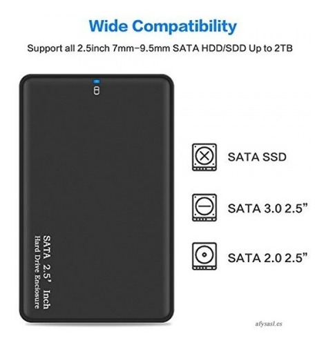 Cofre Case Para Disco Duro Sata2.5 Usb 3.0