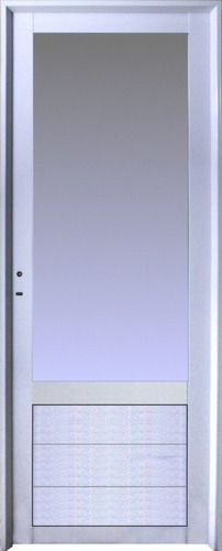 Puerta Aluminio 80x200 M514 3/4 Vidrio Entero