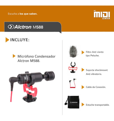 Microfono Condensador Para Video Camara Alctron M588 Promo