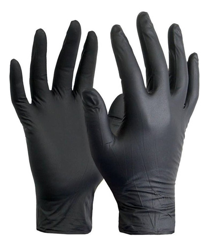 Guantes De Nitrilo Negro X 50 U. | Liquidación