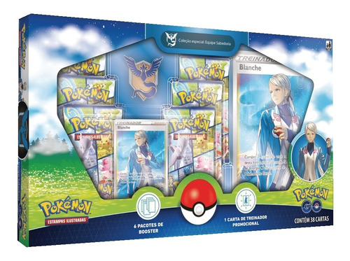 Box Pokemon Go 38 Cartas Pokemon Equipe Sabedoria Copag