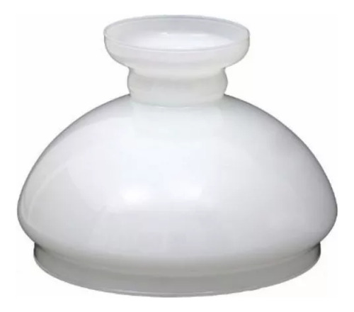 Cupula De Vidro Leitoso Brilhante 26,5cm