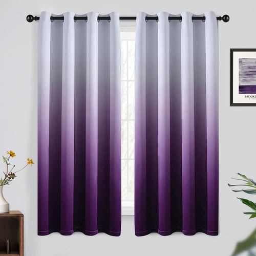 Yakamok - Cortinas Blackout En Color Degradado, Polister Gru