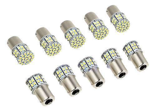 10 X 1156 Smd 50 Led Luz Bombilla Blanca Coche Cola Freno 3w