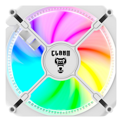 Kit 3 Cooler Fan Rgb Pc Gamer - Branco Clanm