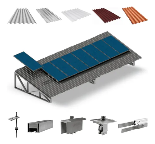 comprar Kit Estrutura Suporte 08 Placas Solar Viga Metálica 1,20m