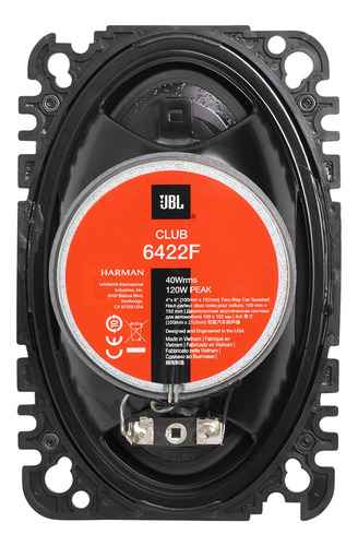 Altavoz Jbl Club 6422f 4x6 Sistema De Componentes Bidireccio