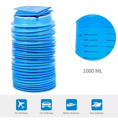 Bolsa De Viaje Desechable Ange Para Náuseas Y Vómitos, 10 Un